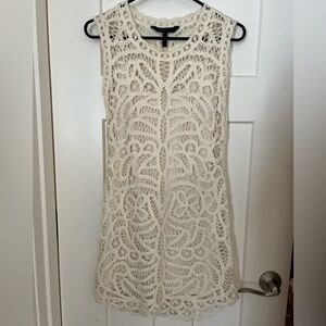 BCBGMaxAzria Cream Lace Mini Dress